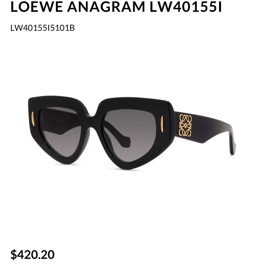 Loewe Anagram Black and Gold Sunglasses